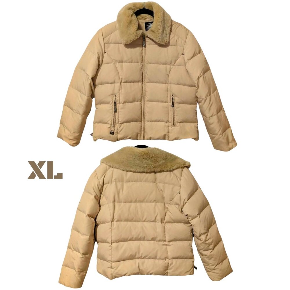 Vintage Y2K ZeroXposur Outdoor Beige Winter Puffer Sports Coat XL